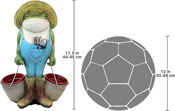 Design Toscano Buckets The Garden Frog Statue