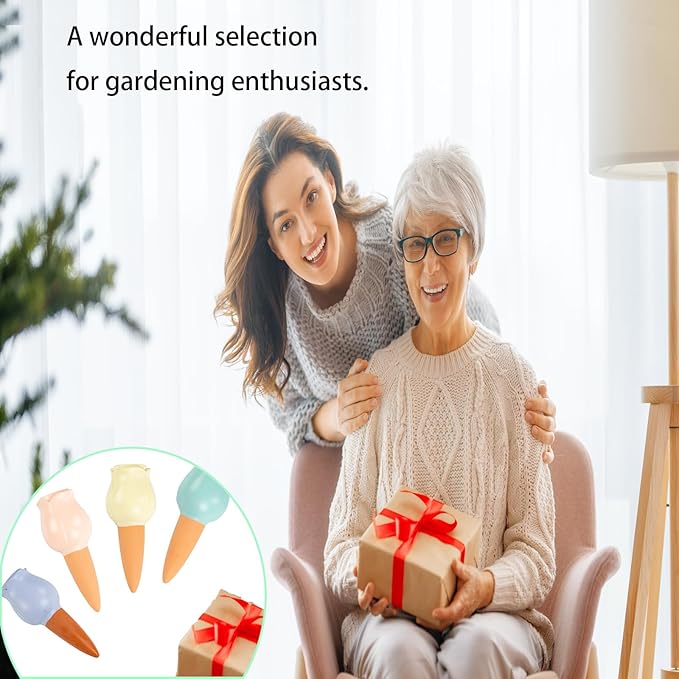 4-Pack Terracotta Self-Watering Spikes,Self Watering Planter Insert,Plant Watering Spikes,Plant Watering Globes,Automatic Slow Release Irrigation for Indoor and Outdoor Plants