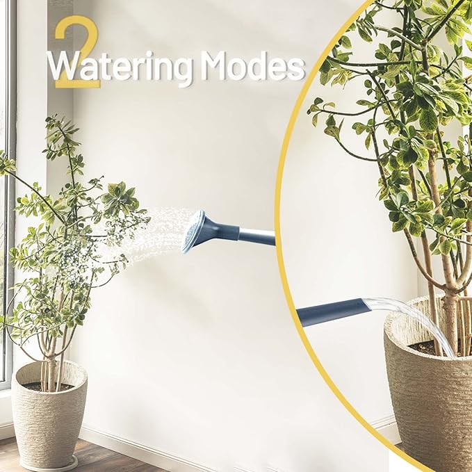 Watering Can for Indoor Plants, Small Watering Cans for House Plant Garden Flower, Long Spout Water Can for Outdoor Watering Plants 1. 8L 1/2 Gallon (Blue)