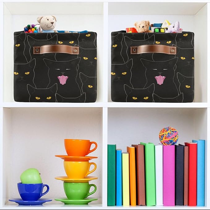 Cat Rectangular Storage Basket Organizer Bin Shelf Baskets For Clothes Gifts For Home Office Dorm