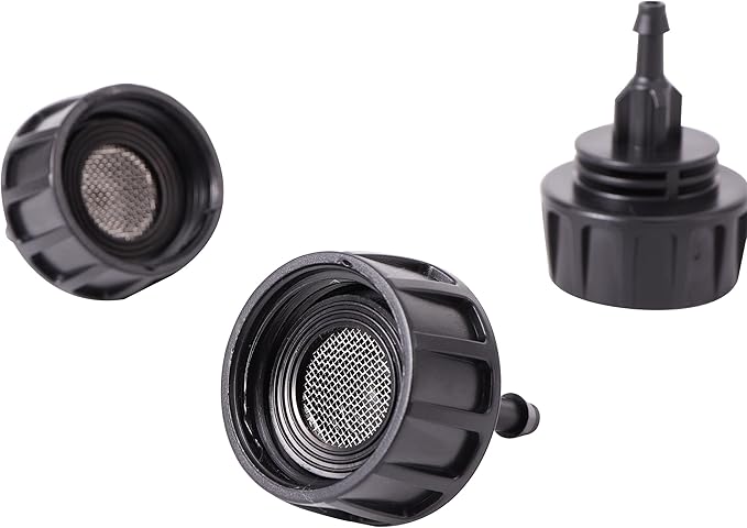 Inner 3/4 inch to Single 1/4 Pipe Joint with Four Black Strainer 6-Point Washers，Garden Irrigation System Used in Gardens,Lawns