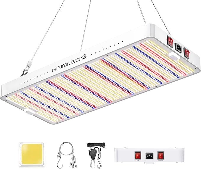 2025 KP4000 LED Grow Lights with Yield LEDs 5x5ft Coverage Full Spectrum Grow Lights for Indoor Hydroponic Plants Greenhouse Growing Lamps Veg Bloom Daul Mode