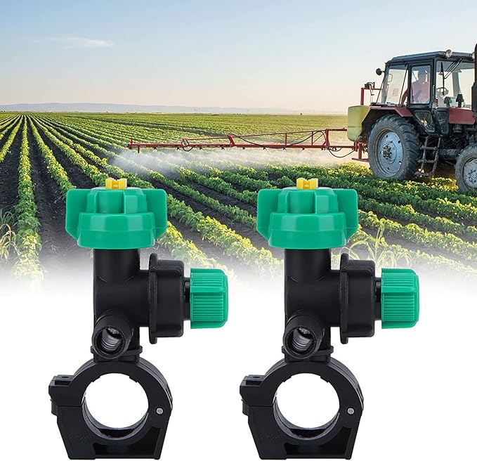 Misting Nozzles, External Thread Agricultural Sprayer Fan Shaped Spraying Nozzle, Hose Drip Irrigation Sprayer Nozzle for Agriculture, 2 Pcs