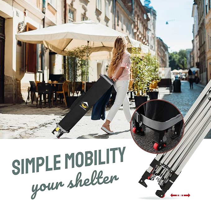 CROWN SHADES 12x12 Pop Up Canopy Tent Instant Commercial with 150D Silver Coated Fabric Including 1 Removable Sidewall, 4 Ropes, 8 Stakes, Weight Bags, STO 'N Go Bag, Blue