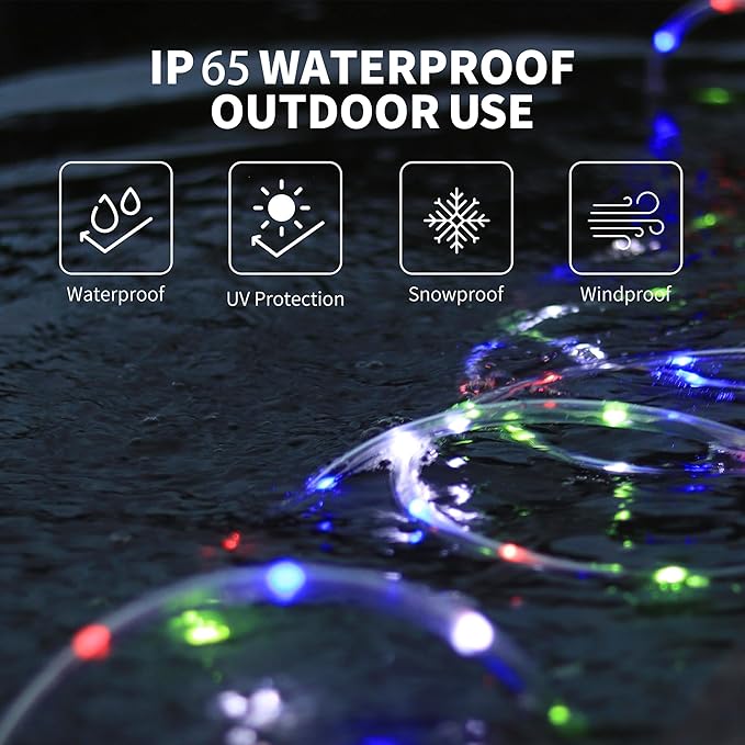 LED Rope Lights for outside 150Ft LED Rope Lights Outdoor Waterproof, 643 LEDs 110V 8 Modes Remote Led Color Christmas Rope Lights Indoor Outdoor Party Holiday Garden Decoration (Multicolor)