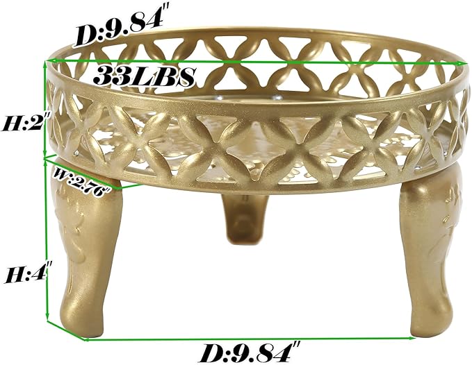 Gold Plant Stand, Metal Plant Stands Outdoor, Anti-Rust Iron Planter Stands for Indoor Plants, Round Flower Pot Stands Plant Shelf, Display Shelves Potted Plant Holders for Home Patio Decor