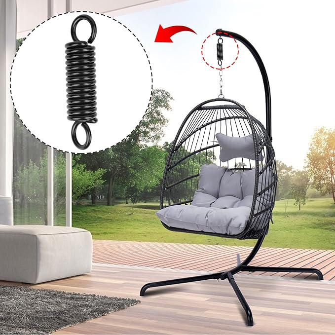 Hammock Spring Swing Hanging Hook for Chair Porch Yoga Tree Sandbag,500lbs Weight Capacity,Black
