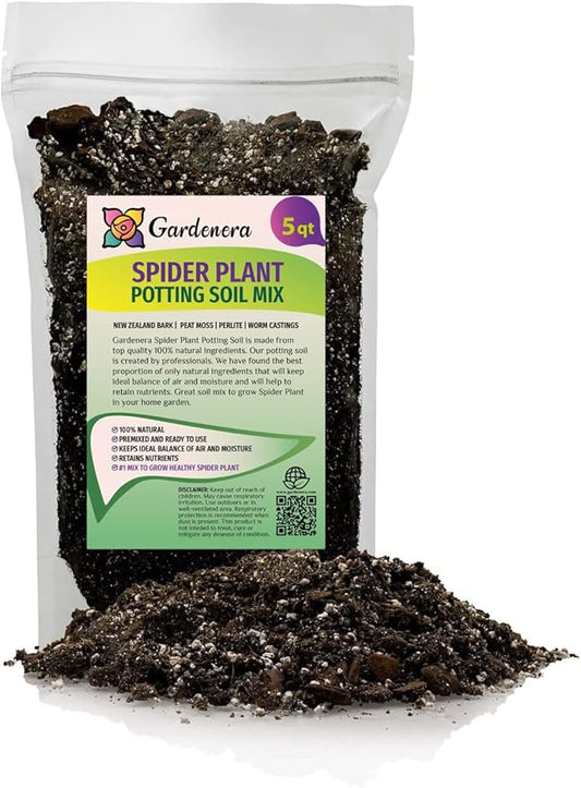 Premium Spider Plant Potting Soil Mix - (5 Quart Bag)