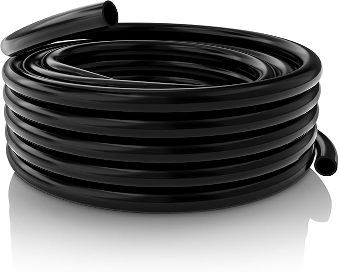 Alpine Corporation 100 Ft. PVC Tubing with 3/8" Inside Diameter for Ponds and Fountains, Black