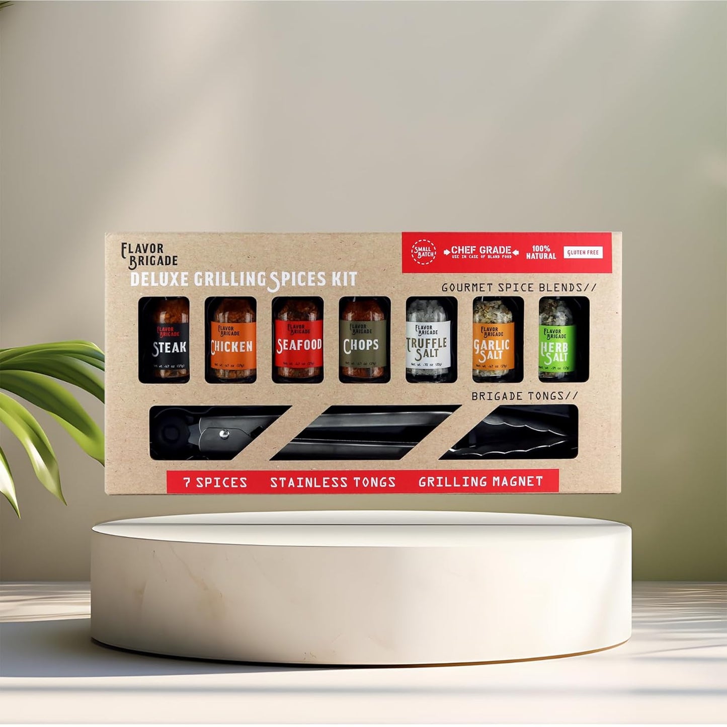 Deluxe Grilling Gift for Men - BBQ Accessories - Gourmet Spice Blends & Seasonings, Tongs, BBQ Magnet, Meat Rubs, Unique Gift for Dad, Son, Brother, Father in Law, Cooking Chefs, Guys, 17 Piece Set