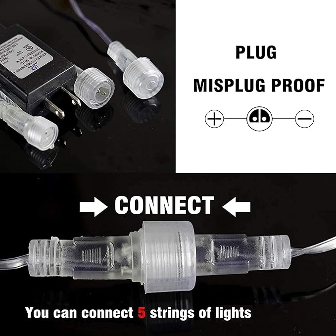 Dazzle Bright Christmas Lights Outdoor, 288LED Meteor Shower Rain Lights 12 Inch 8 Tubes, Waterproof Plug in Falling Icicle Light Christmas Decorations for Xmas Tree Yard House Decor (Blue)