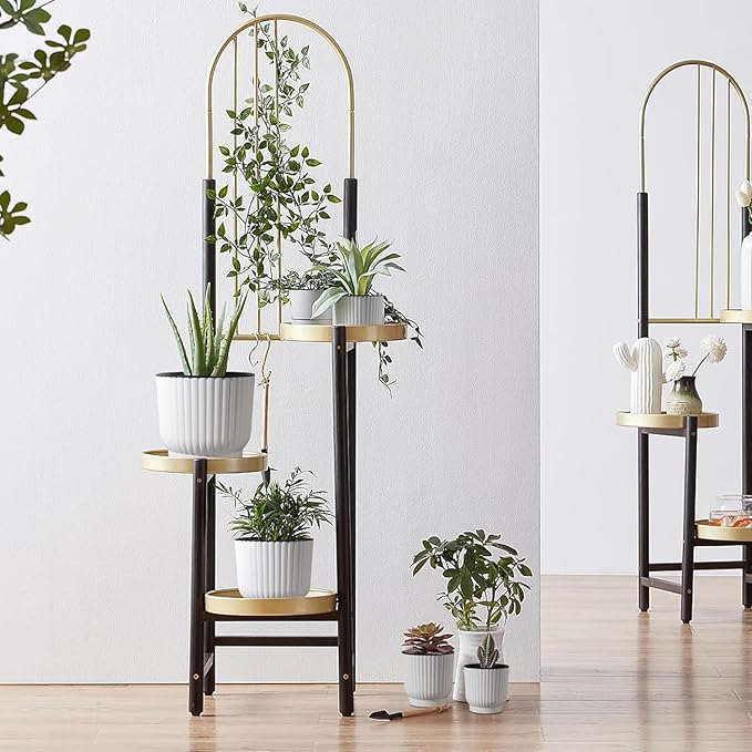 T4U 6 Inch Self Watering Pots for Indoor Plants, 6 Pack White Plastic Flower Pots for All House Plants, Flowers, African Violets