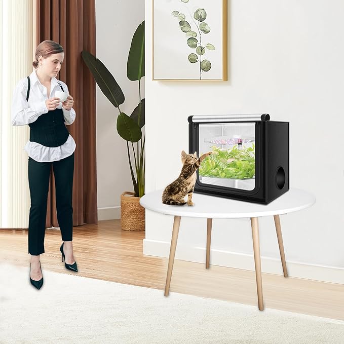 MELONFARM 24"x16"x20" Grow Tent, Double Transparent Viewing Door Indoor Grow Tent, Growing Tent with High Reflective Mylar & Floor Tray, Plant Tent for Indoor Hydroponics Growing