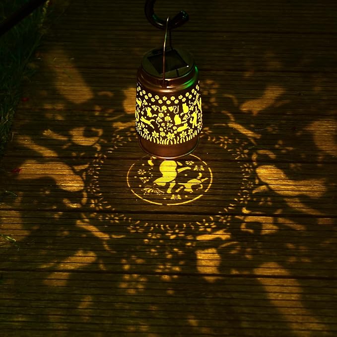 kyoryuger Cat Solar Lanterns Outdoor Cat Lover Gifts for Women Mom Grandma, Cat Lovers Gifts, Birthaday Gifts for Mom Metal Decorative Lanterns for Yard Patio Lawn Solar Garden Decor