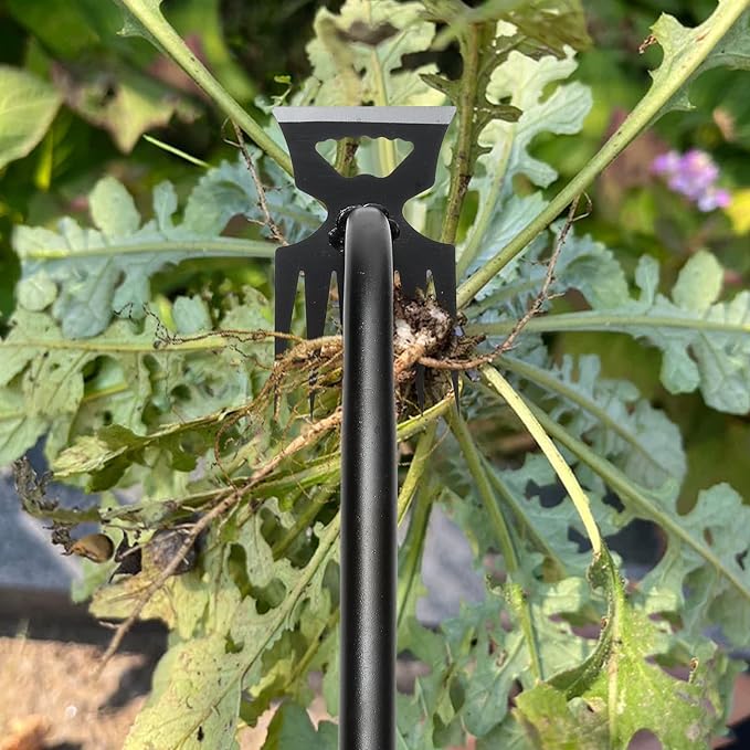 Gardening Hand Weeder Tools, Weeding Artifact Uprooting Weeding Tool, Durable Manganese Steel Hand Weeder Tool, Manual Multifunctional Weeders Gardening Tools for Yard and Garden (6 Teethes)