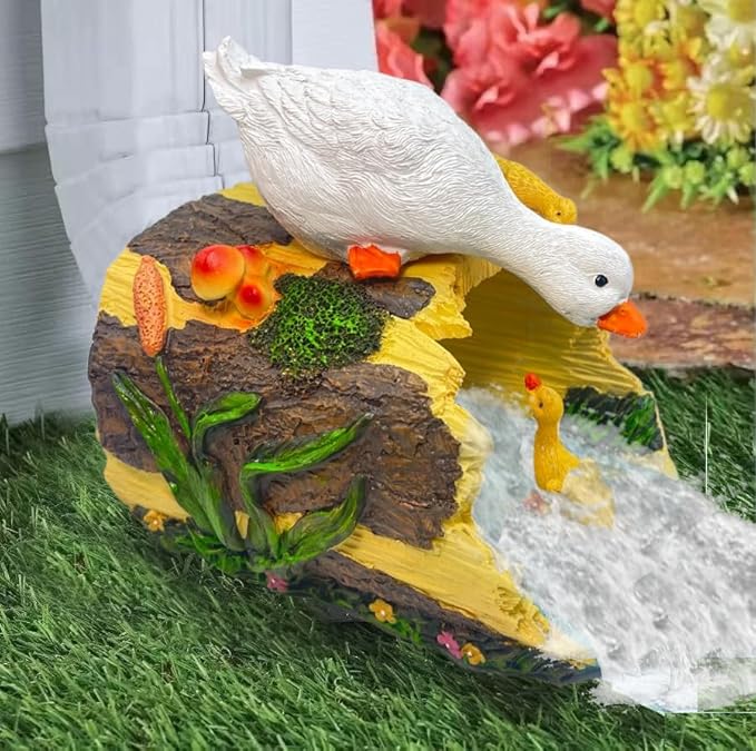 Ducks Gutter Downspout Extension Statues, Garden Decoration, Resin Animal Statue, 3"x4" Downspout Splash Block, Outdoor Decor