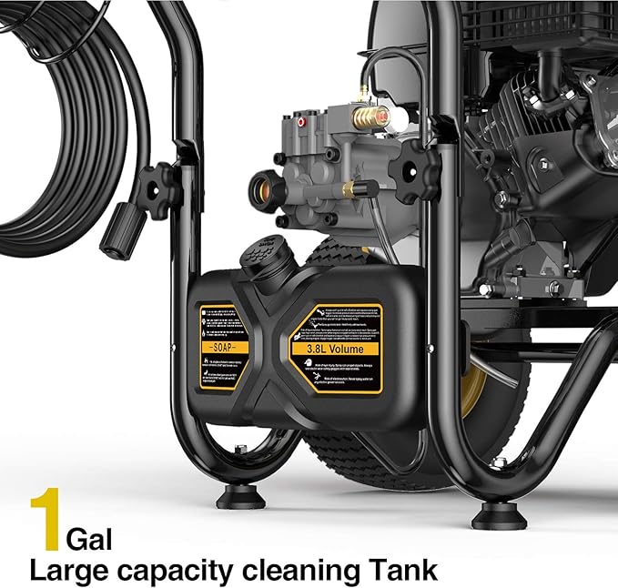Heavy-Duty Gas Pressure Washer, 3600Psi at 2.7Gpm Power Washer,Portable, 30feet Pressure Hose,Industrial Style,Axial Cam Pump, for Siding, Driveway, House, Car, RV, Paint Preparation etc