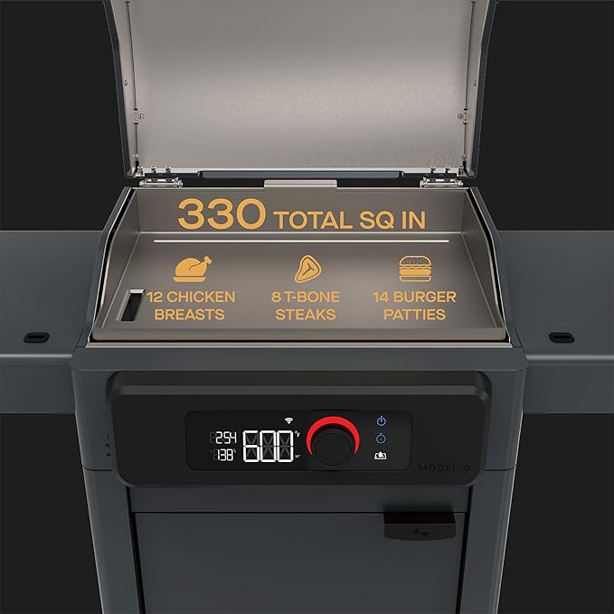 Current® Model G Griddle, Smart Electric Outdoor Flat Top BBQ Grill with 200°F to 600°F Range for Searing & Roasting, Digital Precision, Apartment-Friendly & Weather-Resistant