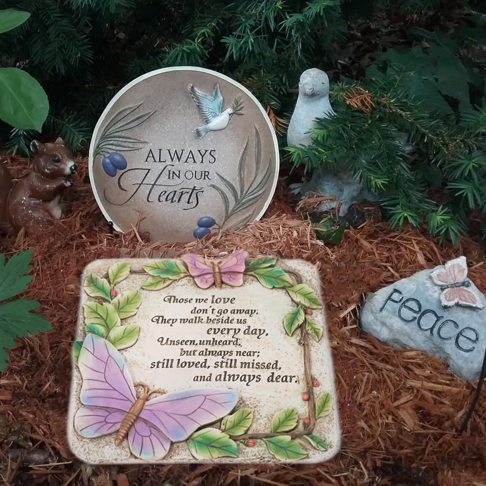 Garden Memorial Stone, Those We Love Don't Go Away Remembrance Gift, Stepping Stone Outdoor, Decor for Garden, Homes and Lawn