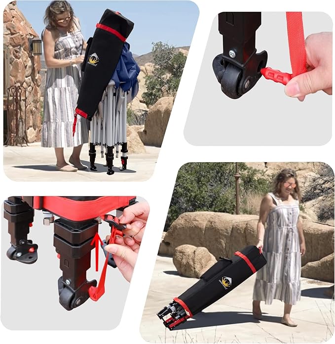 CROWN SHADES 10x10 Pop Up Canopy Tent with Game Netting - Beach Tent with One Push Setup - Outdoor Sun Shade for Events, Parties, Camping with STO-N-Go Cover Bag, Silver Coated Top, Blue