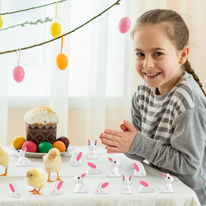 280Pcs Mini Bunny, Mini Resin Bunny Animals, Miniature Rabbit for Landscape Ornaments Miniature Garden Decor Potted Plant,Cake Topper Decoration