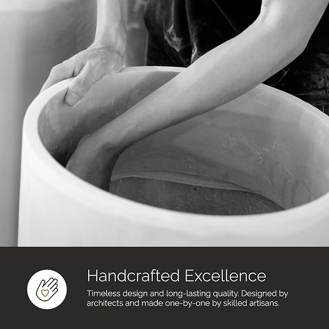 Reglito Cube Planter – Fiberglass Indoor/Outdoor and Weather-Resistant Large Planter (Grey Stone, 19.7" L x 19.7" W x 20.3" H)