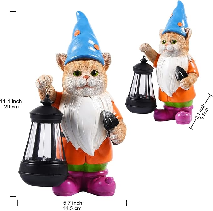 Solar Cat Statues for Garden Decor: Outdoor Sculptures for Clearance Lights for Outside Lawn Ornaments Porch Patio Balcony Yard Home – Birthday Gifts for Mom Grandma Women