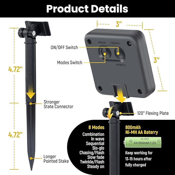 Solar String Lights Outdoor, 82ft Warm White Solar Lights 200 Led Solar Fairy Lights for Outside Waterproof 8 Lighting Mode Solar String Lights for Outside,Garden,Courtyards,Trees