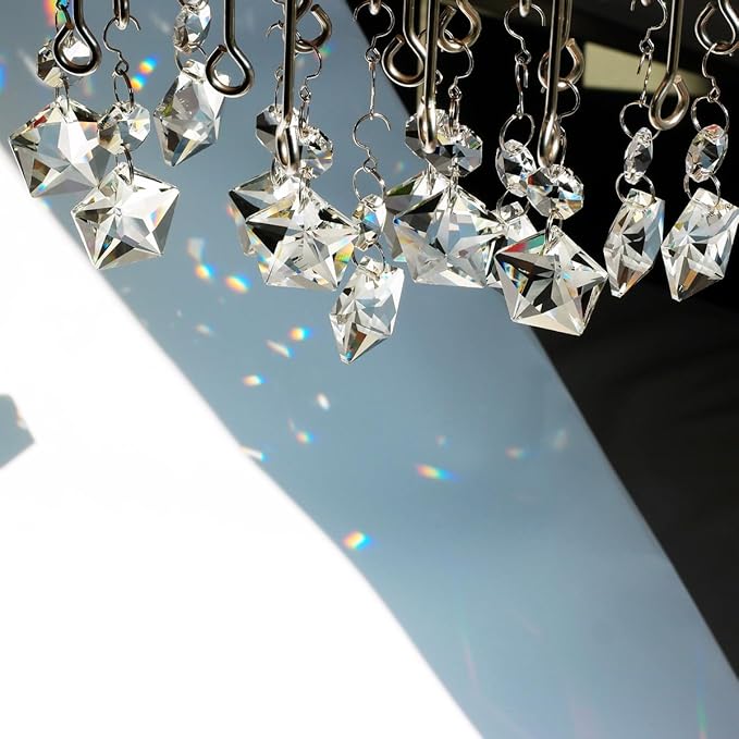 12pcs Crystal Suncatchers, Hanging Crystals Chandelier Prisms for Windows, Rainbow Maker Home Decoration