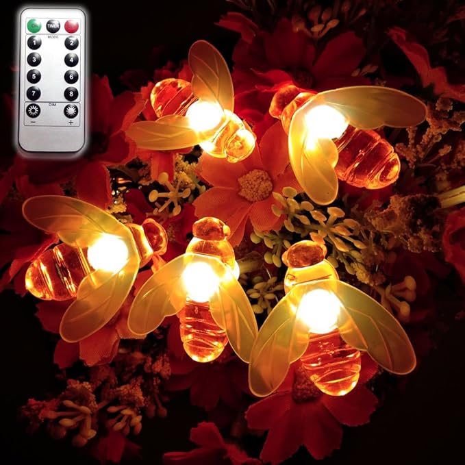 Remote String Lights, 7.5Ft 20 Led Fairy String Lights Battery Operated String Lights for Garden, Patio, Lawn Decoration with Remote Control(Warm White)