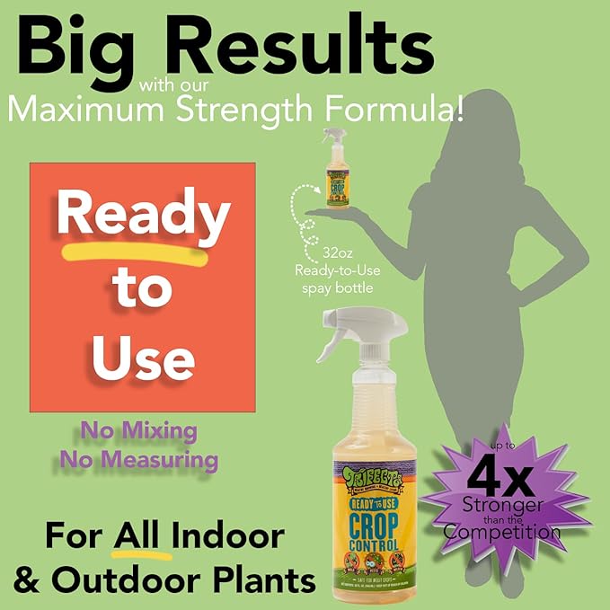 Trifecta Crop Control Insecticidal Soap for Plants | All Natural Fungicide for Plants | Spider Mite Killer Indoor Plants, Food Safe Commercial Grade Pesticide, Herbicide, Spider Mites Spray for Plants