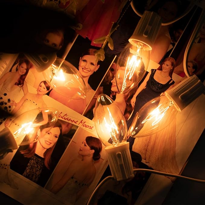 C9 Clear Christmas String Light Set, 100 Feet Vintage Christmas Tree Lights, Outdoor Roofline String Lights with 100 Clear Bulbs for Patio Garden Holiday Indoor Home Decorating, Not Connectable