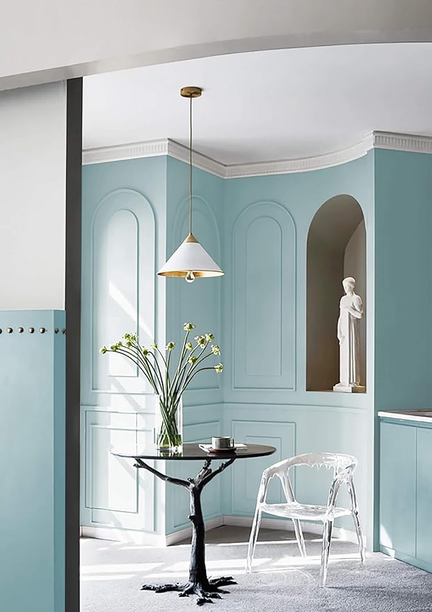 Dimoon 236''x17.7'' Blue Peel and Stick Wallpaper Contact Paper Modern Self Adhesive Wall Paper Removable Renter Friendly Textured Solid Color Shelf Cabinet Vinyl Roll (236''x17.7'',Nile Blue)