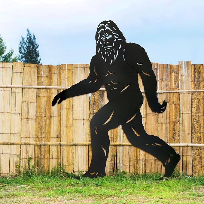 7.4ft Bigfoot Metal Outdoor Decor Big Foot Sasquatch Gifts for Men/Women Bigfoot Silhouette Statues for Yard Art, Patio, Lawn, Forests, Garden Decor, Yard Display, Garden Decorations