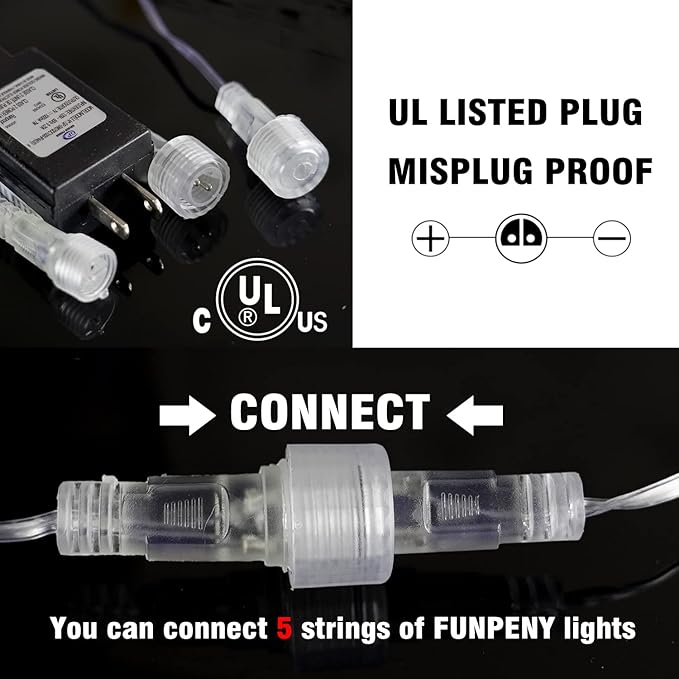 Dazzle Bright 288 LED Christmas Light, 11.8 Inch Meteor Shower Rain Lights with 8 Tubes，Waterproof Plug in Falling Rain Lights Christmas Decorations for Xmas Bushes Tree Yard Party (RED)