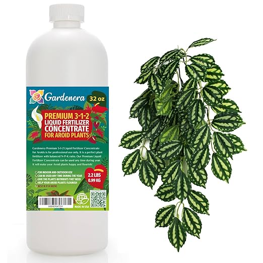 Premium Liquid AROID Plant Fertilizer - 3-1-2 Concentrate for Indoor Plants and Flowers by Gardenera | Organic Plant Food for AROIDS - 32oz