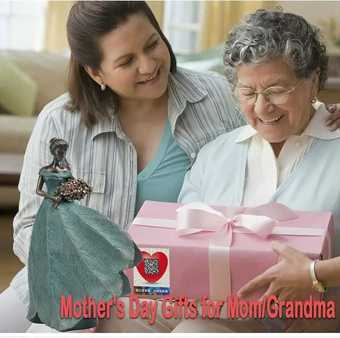 Guichifun Fairy Statue Collection Home Decoration - Leaf Angel Girls Resin Modern Table Decor for Living Room Office Sculpture Decor for Women Indoor Rustic Figurines Gift 5 x 3 x 7.5 Inch