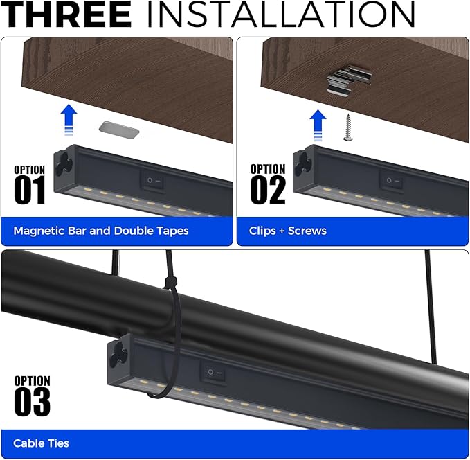 Barrina T5 Grow Lights for Indoor Plants, 2FT 80W(8 x 10W) Black Cover LED Plant Growing Lamp, Full Spectrum Grow Light Strip with Switch, Magnetic Installation, Plug and Play, 5000K, 8 Packs