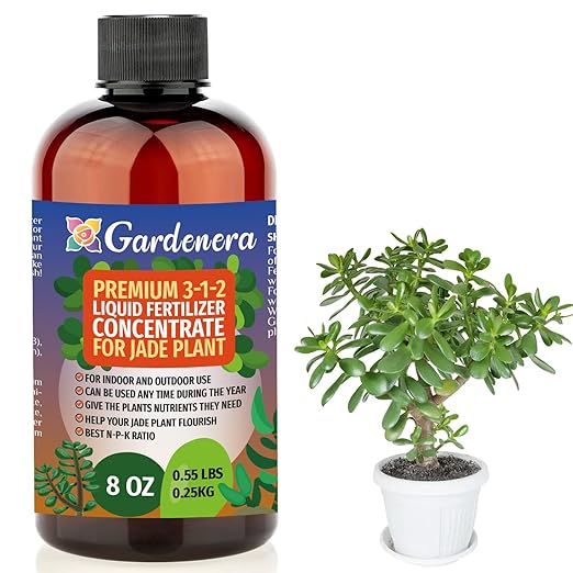 Premium Liquid Jade Fertilizer - 3-1-2 Concentrate for Indoor Plants and Flowers - Organic Plant Food - 8oz