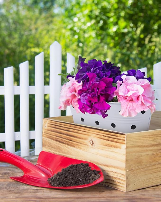 vensovo Metal Railing Planter for Outdoor Plants - 3 Pack Balcony Hanging Flower Pots with Detachable Hooks and Drain Holes Oval Bucket Rail Box Fence Planters for Home Garden Decor, White with Spot