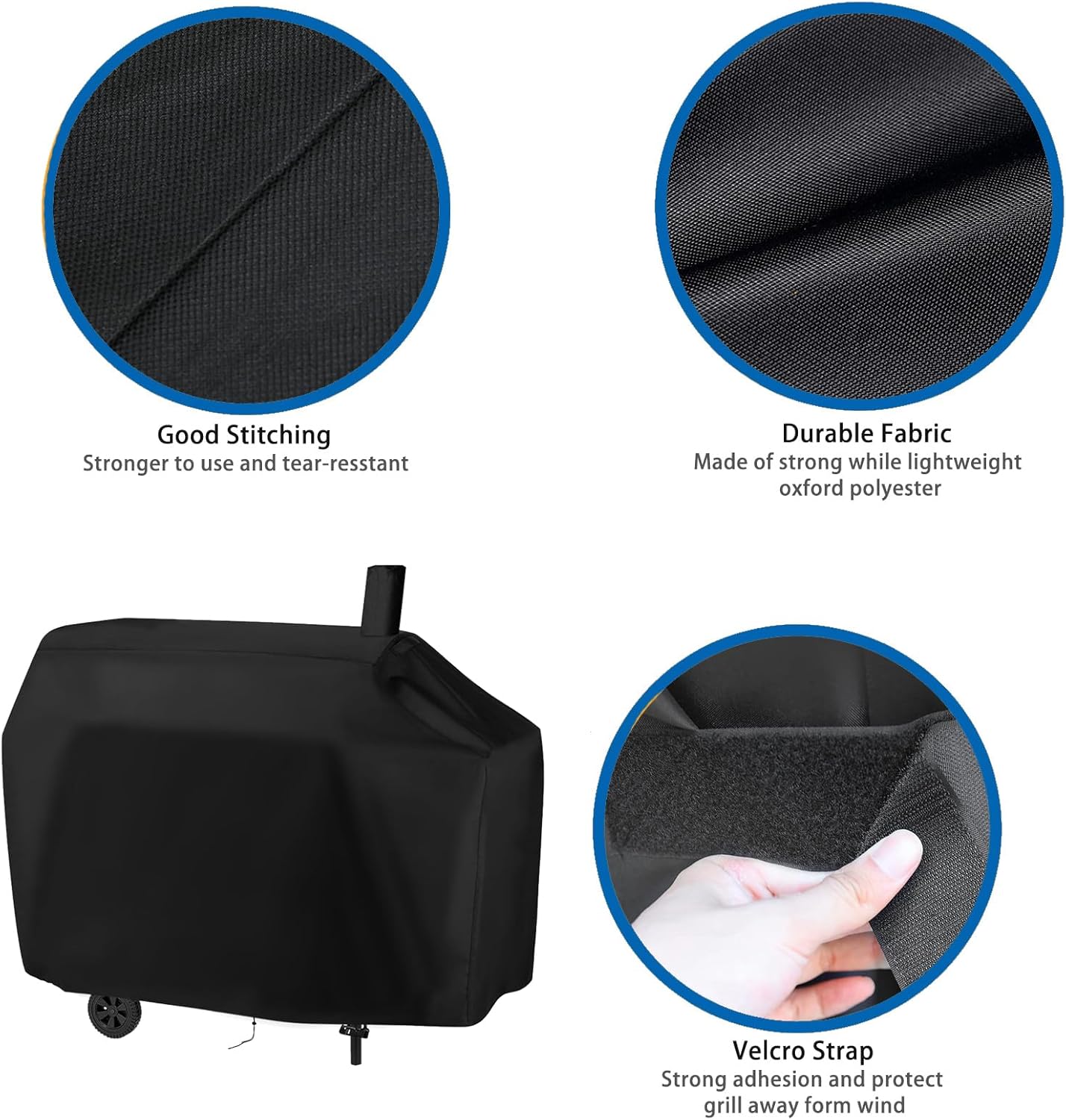 Charcoal Grills Cover for Royal Gourmet CC1830W 30 Barrel Charcoal Grill&for CC1830S Charcoal Grill, Heavy Duty Waterproof Cover, Outdoor BBQ Grilling Cover