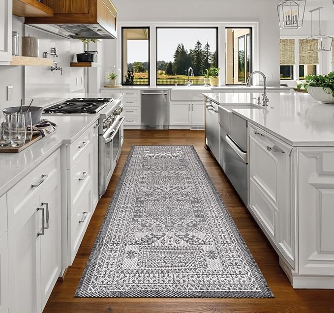 Keen Home Design Terrace Outdoor Runner Rug - 2x10 Washable Indoor/Outdoor Rug for Patio, Kitchen, Balcony, Beach, Garden, Deck and Porch, Size: 2'2"x9'11"