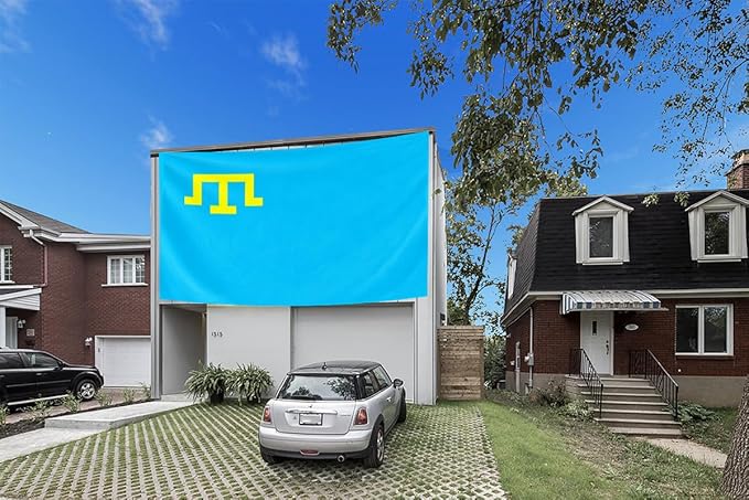 Crimea Tatar Extra Large Flag 12x18FT Giant Crimean Tatars Polyester Banner With 5 Grommets Fade Resistant Vivid Color For Patriotic Festival Events Party Decoration (Crimean Tatars, 12x18FT)