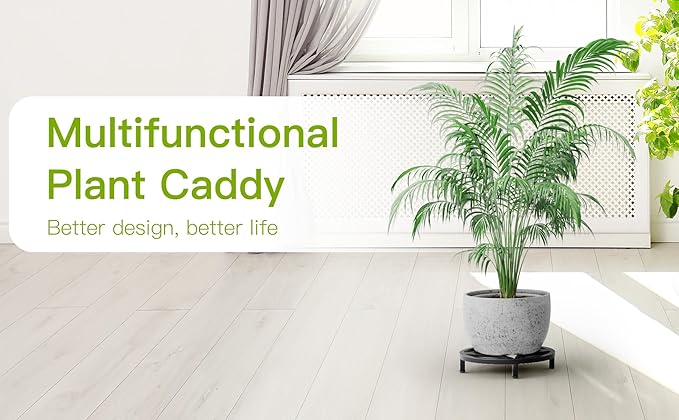 Zhongma 2 Pack 11.8" Sturdy Potted Plant Stand Flower Pot Holder Heavy Duty Construction, Low Plant Stand for Home Indoor and Outdoor, Sturdy plant riser and saucer without Installation Required