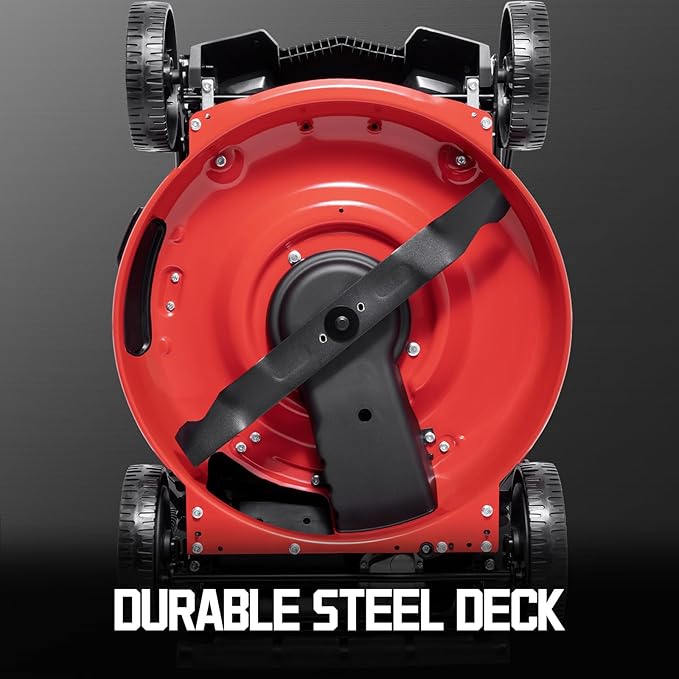 PowerSmart Gas Lawn Mower 21-inch with 140cc Briggs and Stratton E550 Engine, 3-in-1 Push Mower with Mulch, Bagger, Side-Discharge