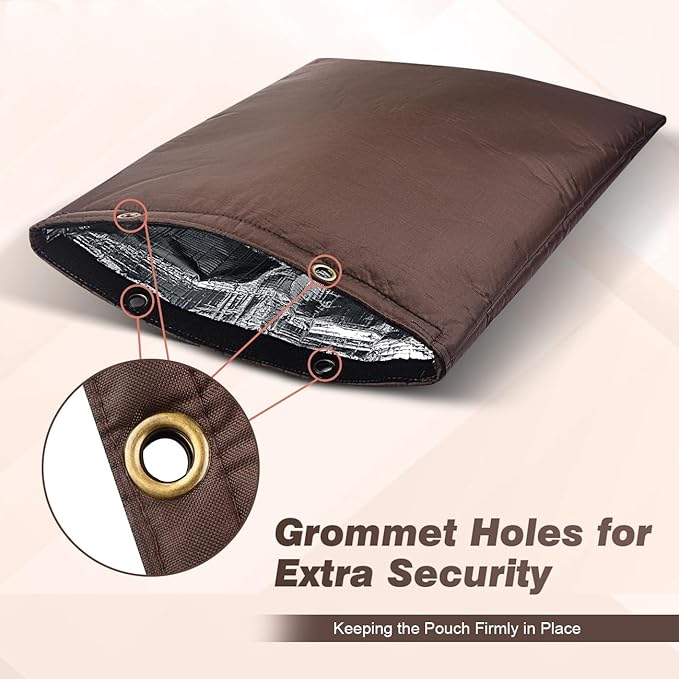 Outdoor Backflow Preventer Cover - 16''W x 20''H, Winter Freeze & Weatherproof Protection for Irrigation Pipes & Sprinkler Valves- Brown