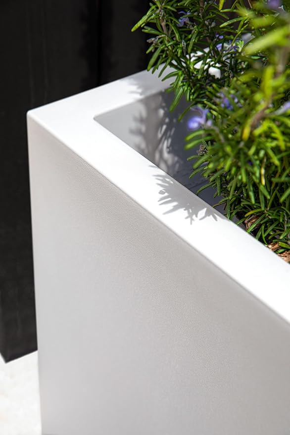 Veradek Block Series Cube Plastic Planter - Large Square Planter for Indoor or Outdoor Patio/Garden | Durable All-Weather Use with Drainage Holes | Modern Décor for Tall Plants, Trees, Flowers