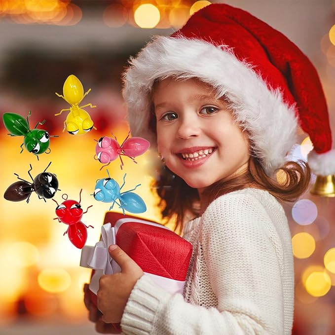 Metal Yard Art Garden Decorative Cute Ant Outdoor Wall Sculptures - Set of 6