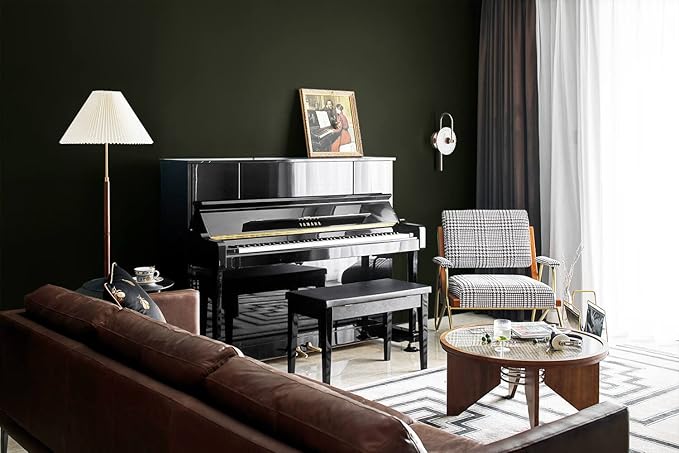 Dimoon 236''x17.7'' Green Peel and Stick Wallpaper Contact Paper Modern Self Adhesive Wall Paper Removable Renter Friendly Textured Solid Color Shelf Cabinet Vinyl Roll (236''x17.7'',Retro Green)