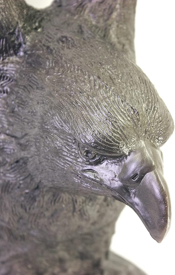 EMSCO Group Freedom Eagle Statue – Natural Bronze Appearance – Made of Plastic Resin – 32” Height